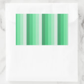 Groene schaduwstrepen rechthoekige sticker (Tas)