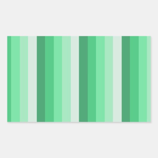 Groene schaduwstrepen rechthoekige sticker (Voorkant)