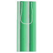Groene schaduwstrepen wijn cadeautas (Voorkant)