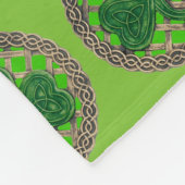 Groene schamsteen op Keltische knots fleece Blanke Deken (Hoek)