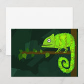 Groene schattige kameleon (Voorkant / Achterkant)