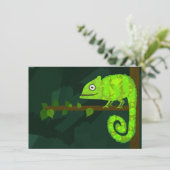 Groene schattige kameleon (Staand voorkant)