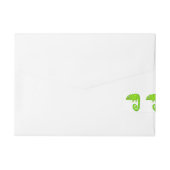 Groene schattige kameleon adreslabel wikkel (Achterkant)