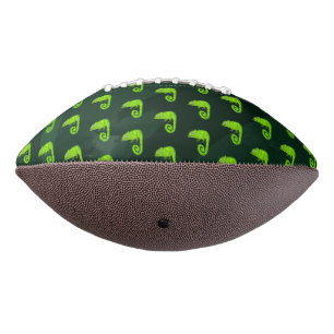 Groene schattige kameleon american football