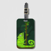Groene schattige kameleon bagagelabel (Voorkant (verticaal))