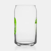 Groene schattige kameleon blikvorm glas (Links)