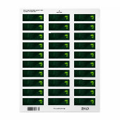 Groene schattige kameleon etiket (Full Sheet)