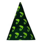 Groene schattige kameleon feesthoedjes (Rechts)