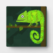Groene schattige kameleon fotoplaat (Voorkant)