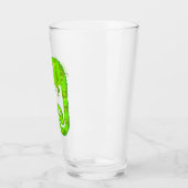 Groene schattige kameleon glas (Links)