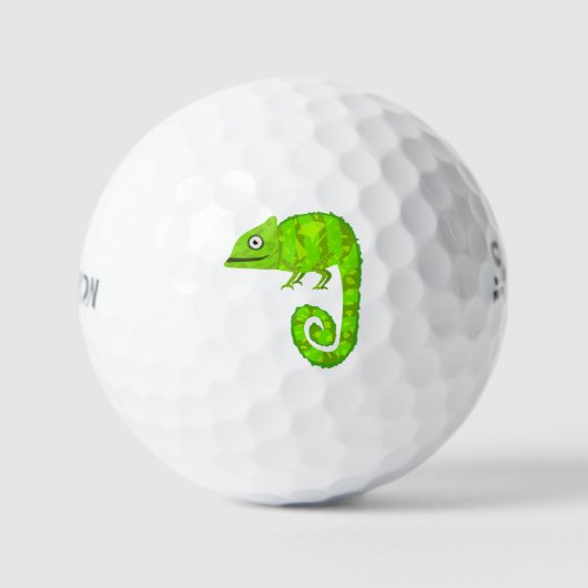 Groene schattige kameleon golfballen (Voorkant)