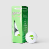 Groene schattige kameleon golfballen (Verpakking)