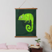Groene schattige kameleon hangend wandkleed (Slaapkamer)