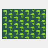 Groene schattige kameleon inpakpapier vel (Voorkant 3)
