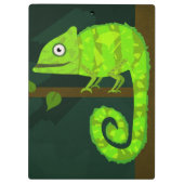 Groene schattige kameleon klembord (Achterkant)