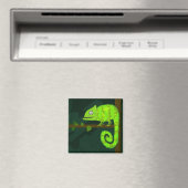 Groene schattige kameleon magneet (Insitu (Vaatwasser))