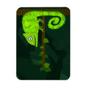 Groene schattige kameleon magneet (Verticaal)