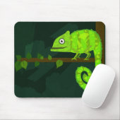 Groene schattige kameleon muismat (Met muis)
