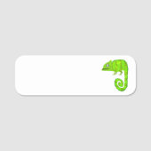 Groene schattige kameleon naamplaatje (Voorkant)