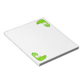 Groene schattige kameleon notitieblok (Schuin)