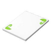 Groene schattige kameleon notitieblok (Linkerzijde)