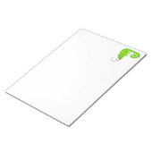 Groene schattige kameleon notitieblok (Schuin)