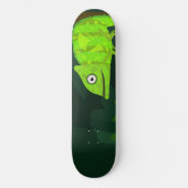 Groene schattige kameleon persoonlijk skateboard (Voorkant)