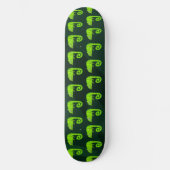 Groene schattige kameleon persoonlijk skateboard (Voorkant)