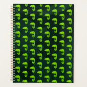 Groene schattige kameleon planner (Voorkant)