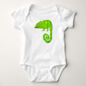 Groene schattige kameleon romper (Voorkant)