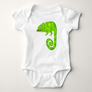Groene schattige kameleon romper