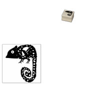 Groene schattige kameleon rubberstempel (Gestempeld)