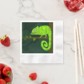 Groene schattige kameleon servet (Insitu)