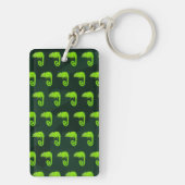 Groene schattige kameleon sleutelhanger (achterkant)