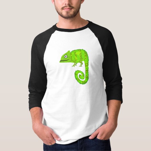 Groene schattige kameleon t-shirt (Voorkant)