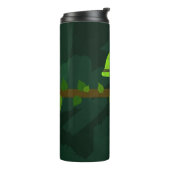 Groene schattige kameleon thermosbeker (Gedraaid links)