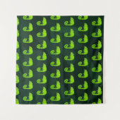 Groene schattige kameleon wandkleed (Voorkant (horizontaal))