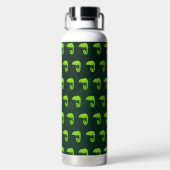 Groene schattige kameleon waterfles (Achterkant)
