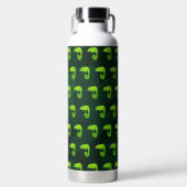 Groene schattige kameleon waterfles (Voorkant)