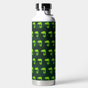 Groene schattige kameleon waterfles