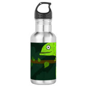 Groene schattige kameleon waterfles  (Voorkant)