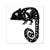 Groene schattige kameleon zelfinktende stempel (Design)