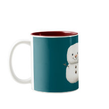 Groene Schattige Kerstman Sneeuwman