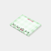 Groene Schattige Kinderen Personaliseerbare Manga Post-it® Notes (Schuin)