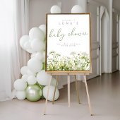 Groene Schattigee Baby in Bloom Wildflower Welkom  Poster