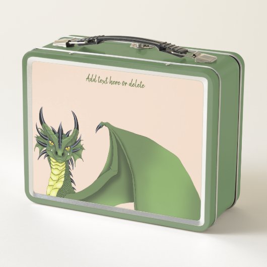 Groene Schattigee Dragon Portrait Peach (Achterkant)