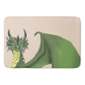 Groene Schattigee Dragon Portrait Peach Badmat (Voorkant)