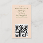 Groene Schattigee Dragon Portrait Peach Visitekaartje (Achterkant)