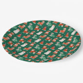 Groene Schattigee Kersthonden Vakantie Puppy Patro Papieren Bordje (Gekanteld)