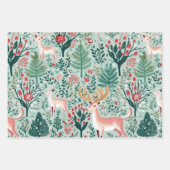 Groene Schattigee kerstset van 3 Inpakpapier Vel (Voorkant 2)